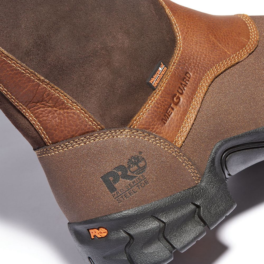 Botas Pro Timberland Hombre Pro Excave Wellington Met Guard Steel Toe Marrones - Chile RJW-708645